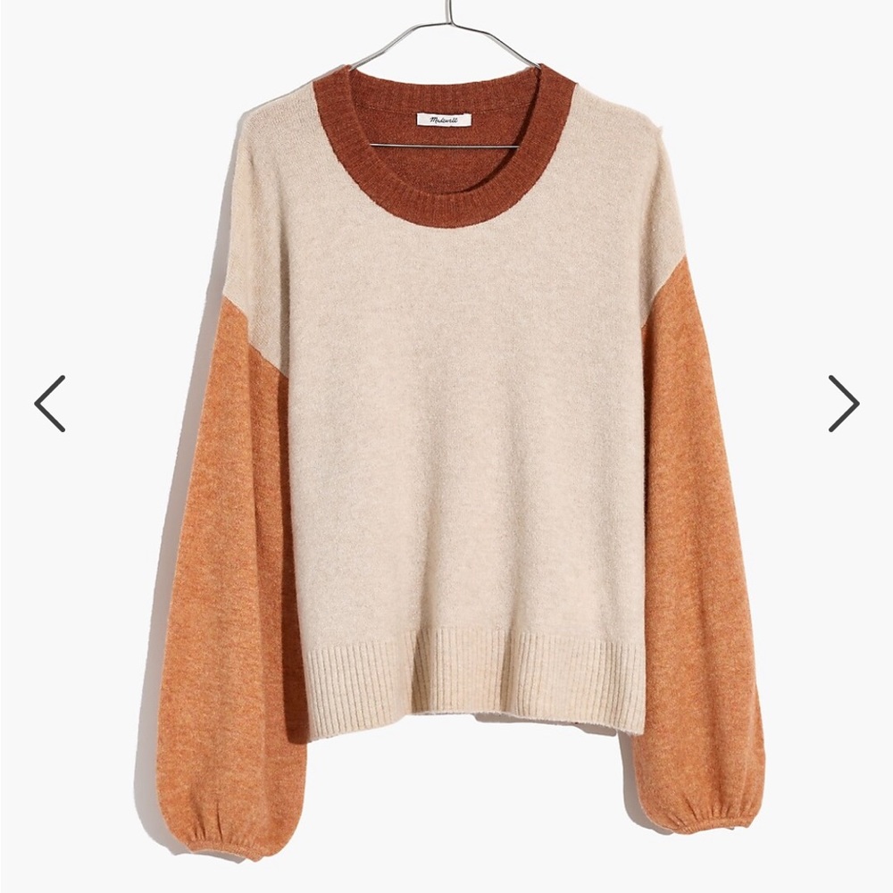 Madewell Coziest Yarn Colorblock Sweater